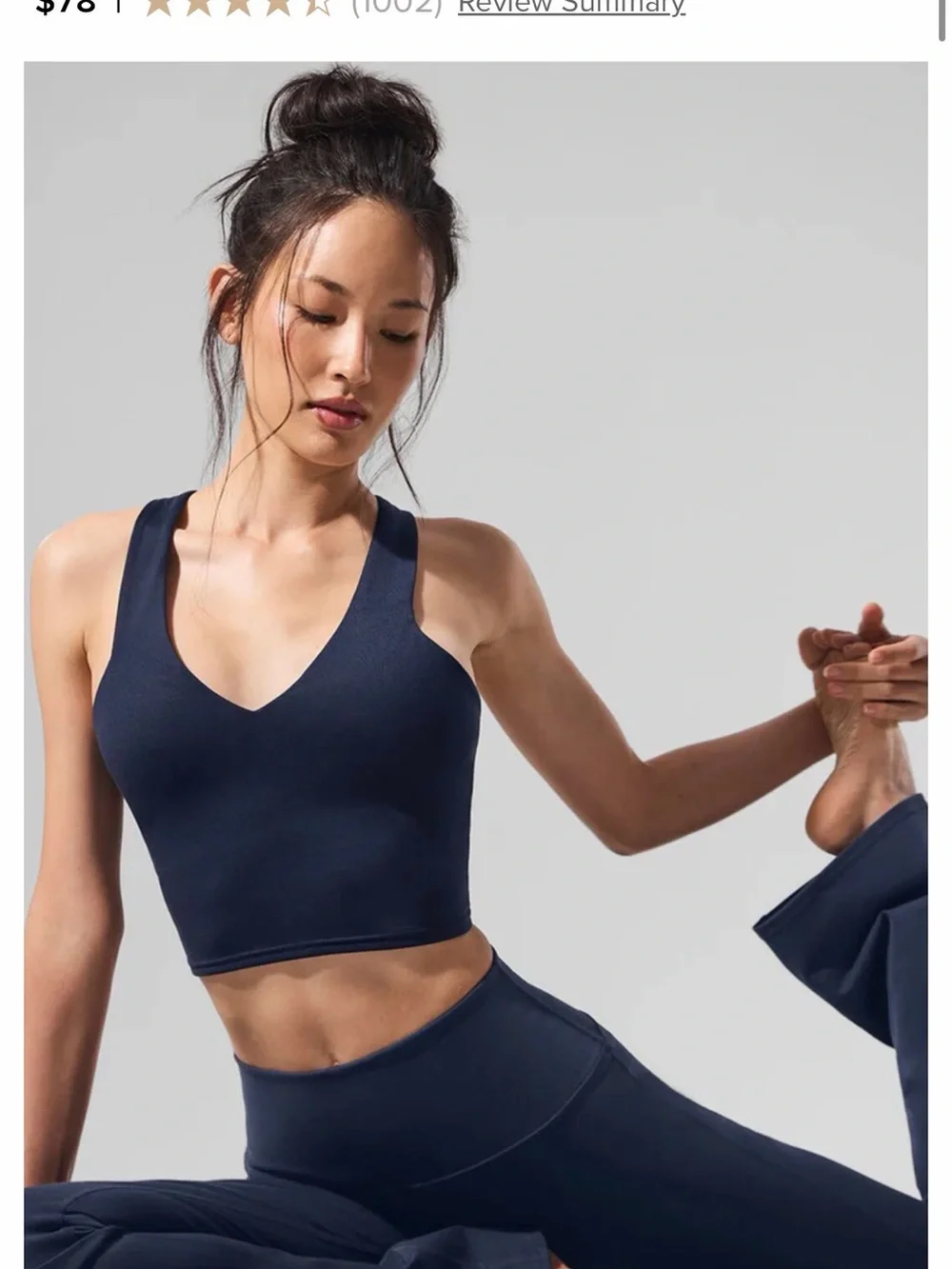 ALO Yoga Navy Airbrush Tank